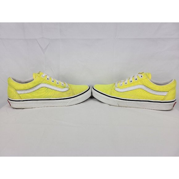 Vans Old Skool Shoes Sneakers Womens Size 6 Neon Highlighter Yellow White 508731 - Picture 9 of 12